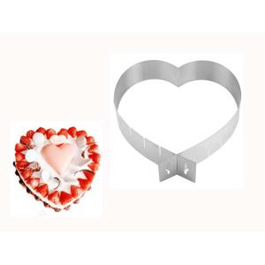 Baking Tool 6 Inch-11 Inch Stainless Steel Heart Shape Cake Mould Adjustable