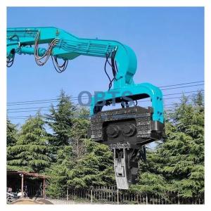 20-Ton Hydraulic Vibratory Hammer And Side Clamp Attachment For Kobelco SK210LC