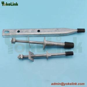 Hot dip galvanized Crossarm Pin/Spindle for insulator for ANSI 55-4 Porcelain