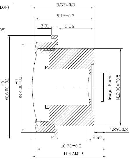 Black Car Camera Lens with 1/3" Image Format and Auto/Manual Focus Type