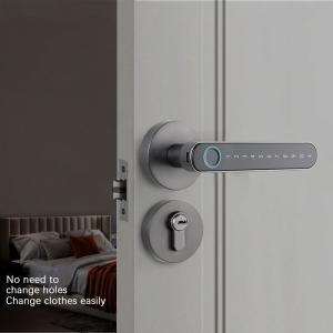 Black Tuya BLE Biometric Fingerprint Door Lock S604L Keyless Entry Door Lock