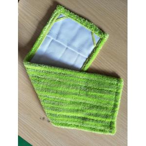 China Green Twisted Fold Oxford Fabric Pocket Microfiber Wet Mop Pads 14*48 on sale