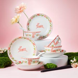 China Custom Ceramic Dinnerware Microwave Dishwasher Safe Compliant With FDA Requirements on sale