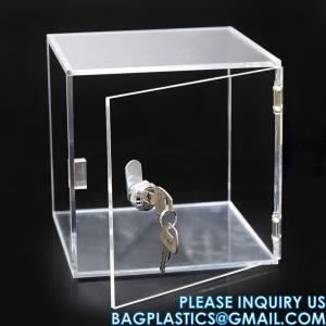 Cheap Storage Organizer Box Containers, Acrylic Box With Lock, Toy Display Case Box, Lucite Storage Box Container for sale