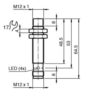 NBN8-12GM50-E0-V1 Inductive Sensor 12mm Range M12 Thread IP67 Pepperl+Fuchs