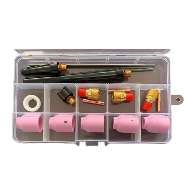 Welding Torch Gas Lens Wedge Collect Ceramic Nozzle Kit for Tig Welding