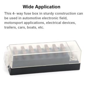 Marine 6 Circuit 12 Volt 30 Amp Universal Automotive Fuse Block Holder Box For