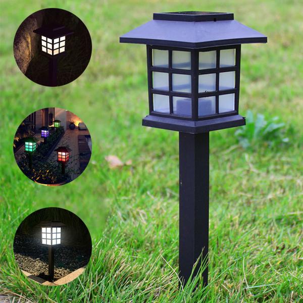 2700K 3 Colors Auto On Solar Lantern Path Lights ABS Solar Walkway Lamps