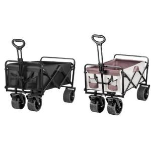 260KGS Weight Capacity Four-wheel Wagon Carts With Removable Canopy For Beach