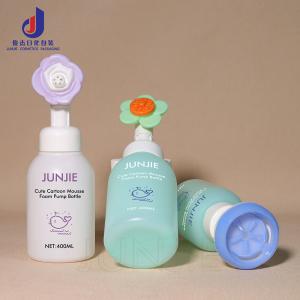 High Quality 400ml PE Plastic Hand Wash Bottles Cute Flower Shape Liquid Soap