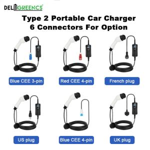 Portable Evse Charging Adapter Wallbox Ev OBC Charger With CEE 4pin