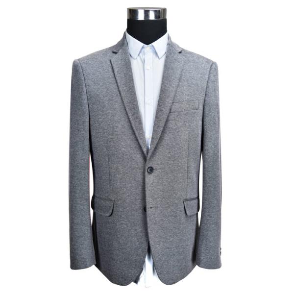 Quality Custom Size Mens Grey Knit Blazer Adults Casual Business Person ODM wholesale