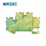 Easily Inserted Electrical Terminal Block Yellow and Green Durable Wire