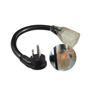 NEMA 5-15P to 5-15R 18AWG Power Cord Black 1.8M SVT SJT