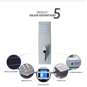 China infrared sensors Led street light with 50w solar panels 20w integrated