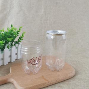 250ml Clear Easy Open End 90mm PET Plastic Beverage Cans