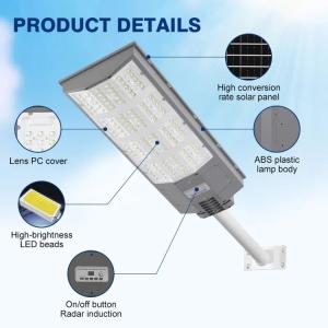 ABS LED Solar Integrated Lamp 300W LED Solar Street Lights With Motion Sensor