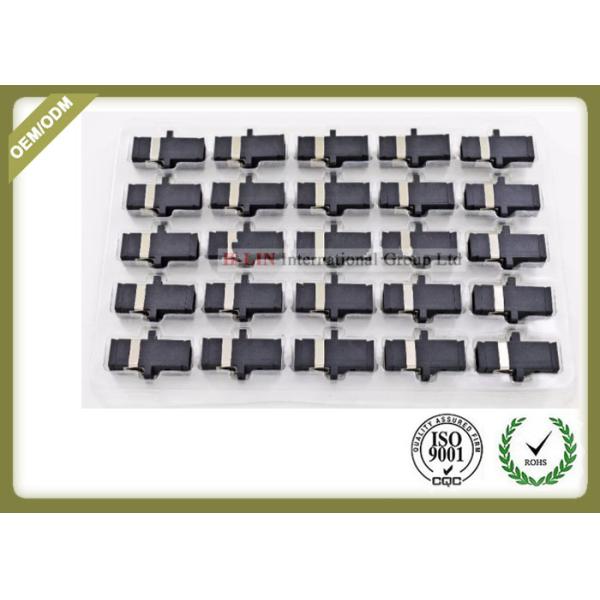MTRJ SM MM Fiber Optic Cable Adapter Black Color SC Footprint ABS Material