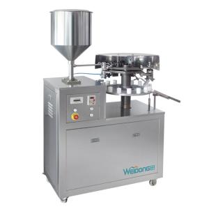 Tube Filling Cup Sealer Filler Jelly Sealing Machine With PLC 30pcs / Min