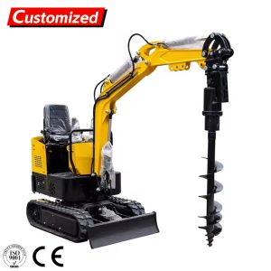 Cheap Customized screw pile driver excavators and deep hole drilling rigs for pile foundation excavation, suitable for utility pole pits, tree planting for sale