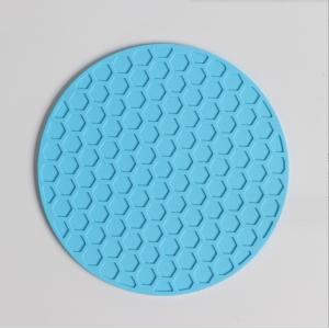 Non-Slip Deep Grooved Silicone Coaster Pad Mat Heat Resistant for Table