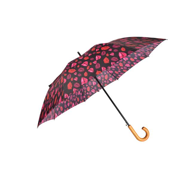 Quality Auto Open Diameter 98cm 23"*8K Wooden Handle Umbrella wholesale