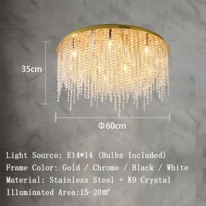 Crystal Chain Ceiling Lights New Lampara Techo for Home Decor guzhen lighting(WH