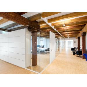Frameless glass partition wall aluminum frame soundproof partition demountable