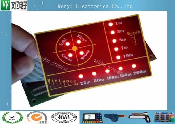 Quality SMT Circuit With LED  Backlight Illuminated Embossing Key Membrane Switch wholesale