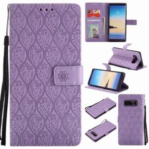Samsung NOTE 8 Leather Protective Case with Flower Embossed Pattern