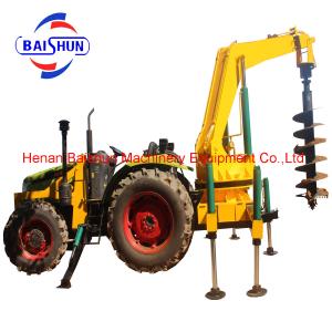 BS850 trench digging tractor machine 2M hole diameter pole erection machine