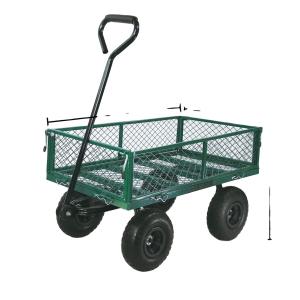 Sturdy Outdoor Gardening Trolley with Mesh Structure and Heavy Duty Construction