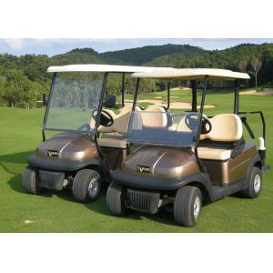 Two Passenger Electric Motor Golf Cart Red Color With Plastic Bodywork