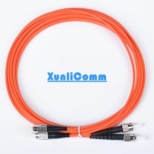 Ceramic Ferrule Multimode Fiber Patch Cable ST - FC PVC Or LSZH Material