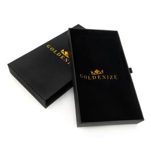 Varnish Surface Finish Drawer Packaging Box For Black Ring Necklace Bracelet
