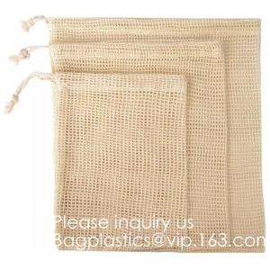 Portable/Reusable/Washable Cotton Mesh String Organic Organizer Shopping Handbag