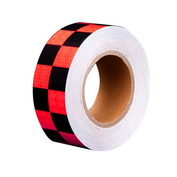 Yellow Red And White Dot Reflective Tape For Trailers Trucks Adhesive Material