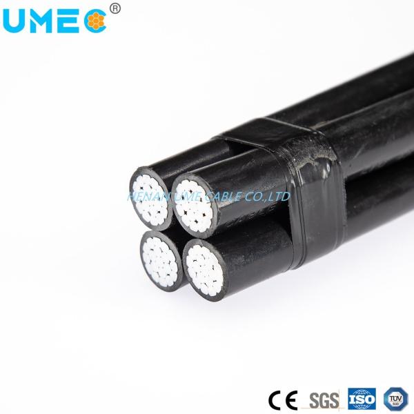 Quality Free Sample AAC/AAAC/ACSR 2/4/6AWG Aluminum Conductor XLPE/PVC/PE Insulated Quadruplex Service Drop Cable wholesale