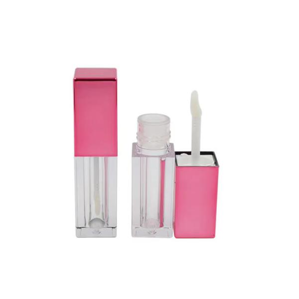 Lip Balm Tube for Cosmetic Container Custom 3G Empty Beveled Mouth Lipstick Tube With Rubber Seal Screw Closure Plastic