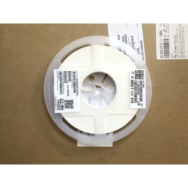 RC0603FR-0791KL 91kΩ Precision Resistor 0603 Case 1% Tolerance 100ppm/°C TCR 0