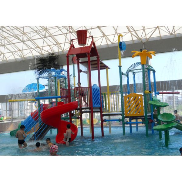 Aqua Fun Park Commercial Playground Equipment With Fiberglass Material