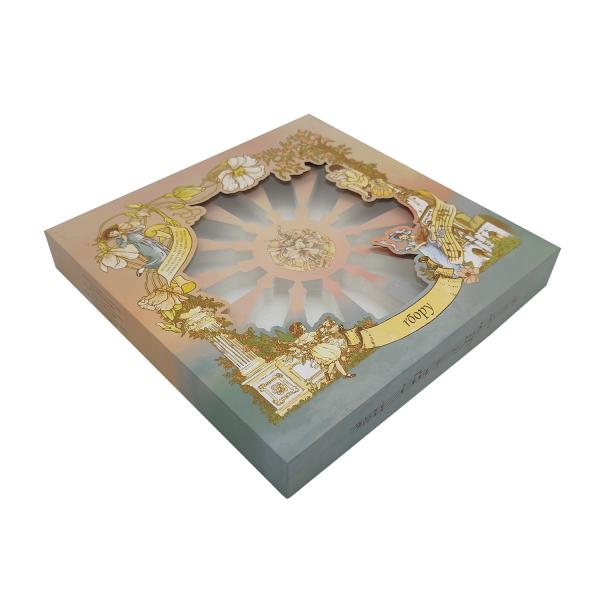 Paper Cardboard Packaging Box Printing 12 Bottles Skin Care Gift Box With Clear Window