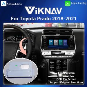Viknav Linux System For Toyota Prado 2018-2021 Decoder Box Wireless Apple CarPlay Android Auto Only Support Original Car