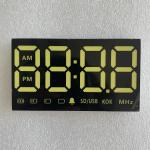 Monochrome Tn LED Segment Display 10mm Pixels CC CA With Yellow LED Backlight