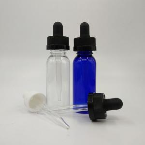 120ml Transparent Glass Liquid Dropper Bottles With Screw Cap