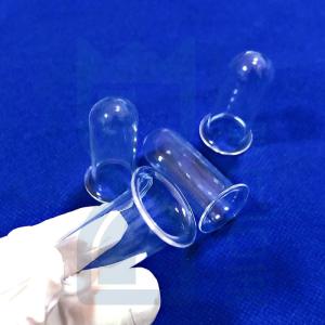 1100C Transparent Customized Clear Round Bottom Quartz Test Tube For Scientific