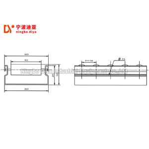 60*25 White Sliding Roller Track Heavy Duty Steel For Pipe System