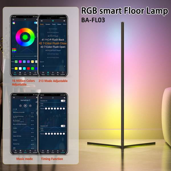 Timing Function LED Holiday Lights Adjustable Stand LED RGB Floor Lamp For