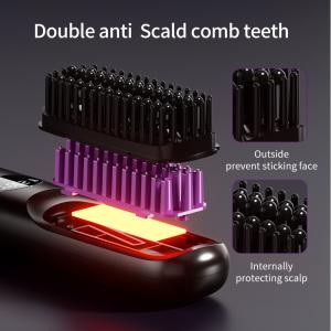 Portable Cordless Hair Straightening Brush 35W Fast Heating Type-C With Negative