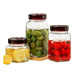 Borosilicate 1250ML 1550ml Jam Pickle Sealable Glass Jars